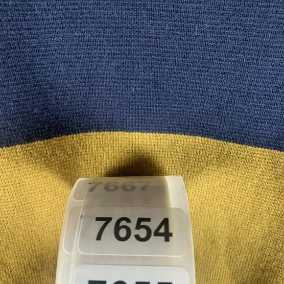 J. Crew Sweater Women Medium Blue Striped Wool Cotton Long Sleeve Cardigan 7654 - Picture 8 of 8